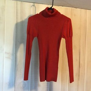 Juniors Medium Fall Pumpkin Orange turtle neck.